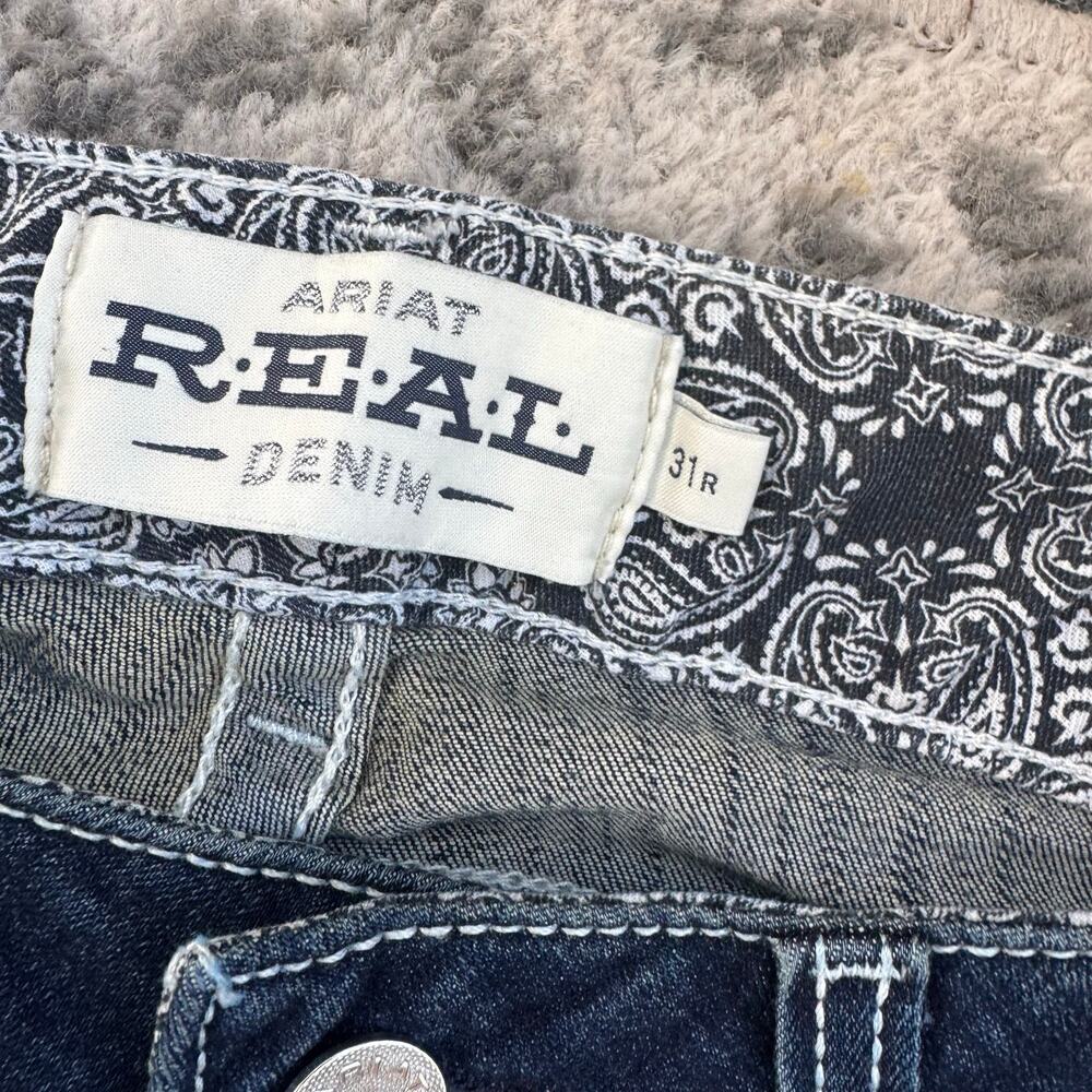 NEW Ariat Mid Rise Straight Denim Dresden Jeans Size 31R - Picture 6 of 11